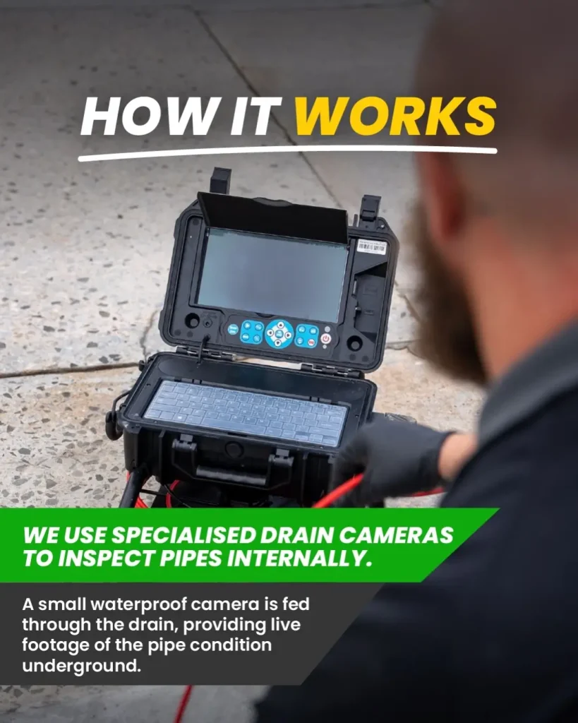 how CCTV drain camera inspection works